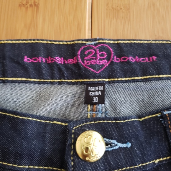 ❤BEBE Bootcut Jeans NWOT - Picture 3 of 7